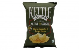 Kettle Studio Potato Chips, Sharp Jalapenos & Cheese Cream  Pack  47 grams